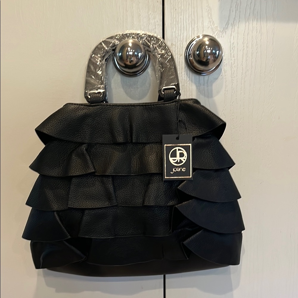 J.Renee Black Ruffled Women's Bag